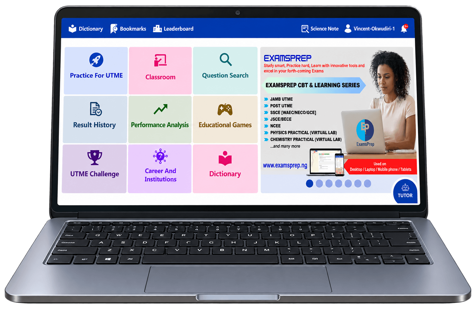 ExamsPrep Windows PC Screen 1